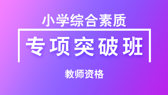 教师资格：小学综合素质【专项突破班】