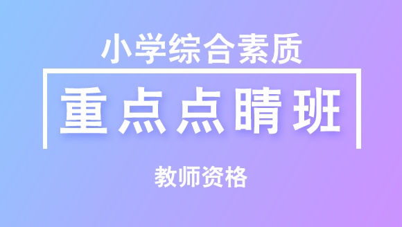 教师资格：小学综合素质【重点点睛班】