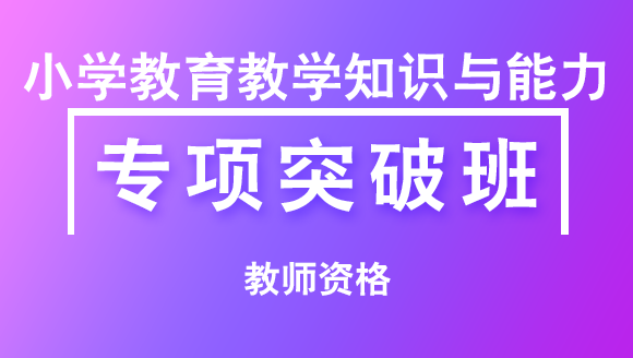 教师资格：小学教育教学知识与能力【专项突破班】-贺老师