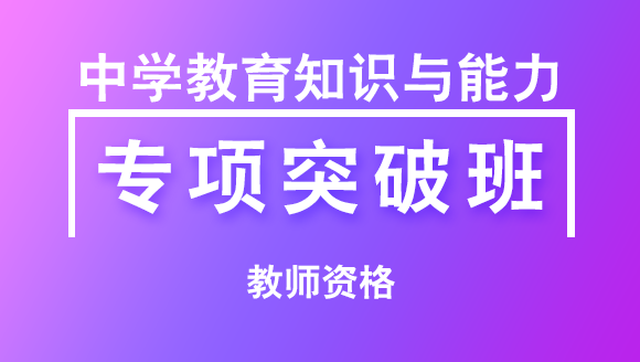 教师资格：中学教育知识与能力【专项突破班】-孙阳