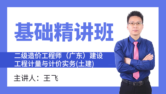 二级造价工程师(广东、四川)：建设工程计量与计价实务(土建)【基础精讲班】-王飞