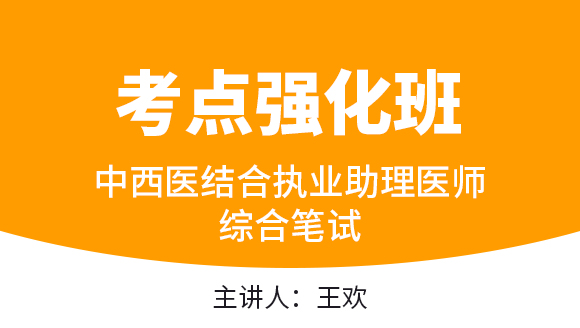 中西医结合执业助理医师：综合笔试【考点强化班直播回看】-王欢