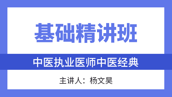 综合笔试：中医经典【基础精讲班】-杨文昊