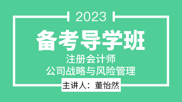 公司战略与风险管理【备考导学班】-董怡然