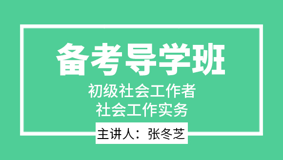 2023年社会工作实务【备考导学班】-张冬芝