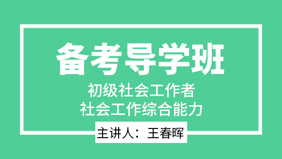 2023年社会工作综合能力【备考导学班】-王春晖