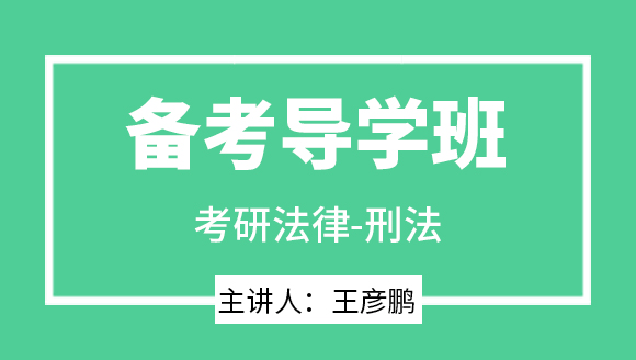2024年法律-刑法【备考导学班】-王彦鹏