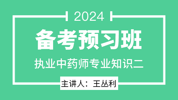 2024年专业知识二【备考预习班】-王丛利