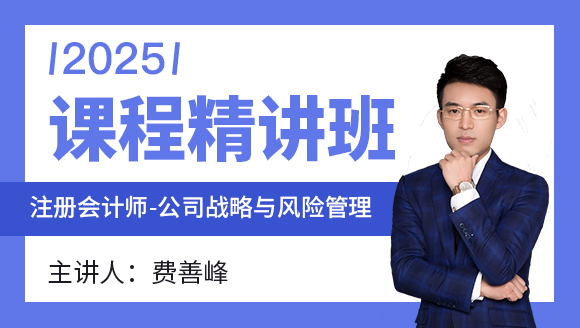 2025年公司战略与风险管理【课程精讲班】-费善峰