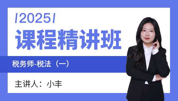 2025年税法（一）【课程精讲班】-小丰