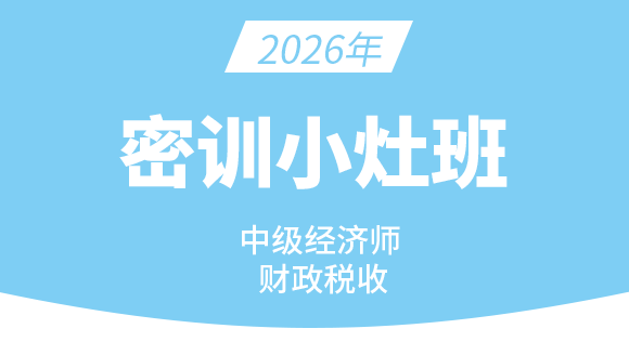 2026年财政税收【密训小灶班】