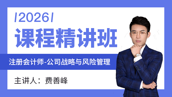 2026年公司战略风险【课程精讲班】-费善峰