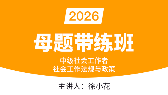 2026年社会工作法规与政策【母题带练班】-徐小花
