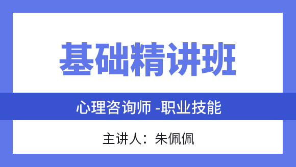 心理咨询师：职业技能【基础精讲班】-朱佩佩
