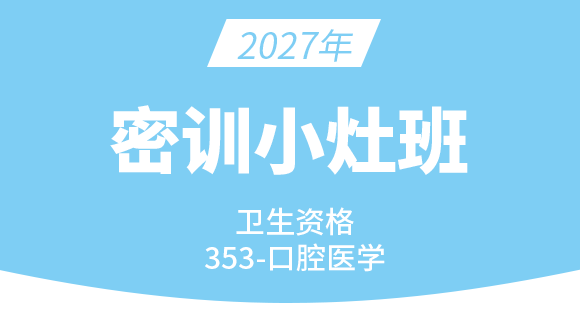 2027年353-口腔医学【密训小灶班】