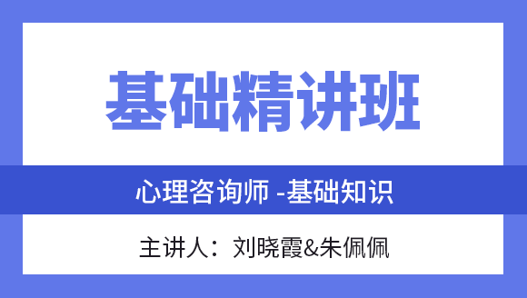 心理咨询师：基础知识【基础精讲班】-刘晓霞&朱佩佩