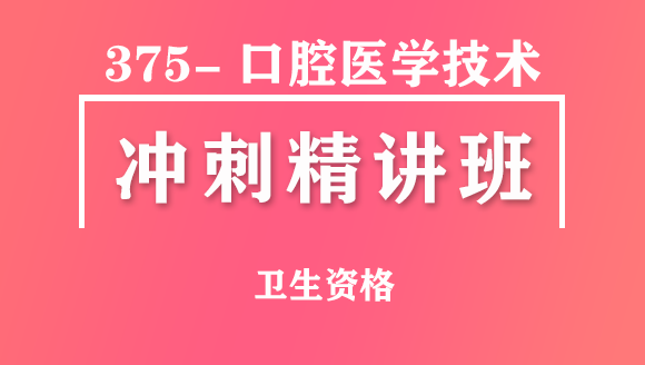 卫生资格：375-口腔医学技术【冲刺精讲班直播回看】-顾馨
