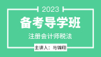 2023年税法【备考导学班】-马锦翔