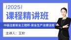2025年安全生产法律法规【课程精讲班】-王欣