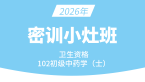 2026年102-中药学【密训小灶班】-王韵茹