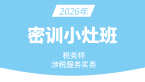 2026年涉税服务实务【密训小灶班】