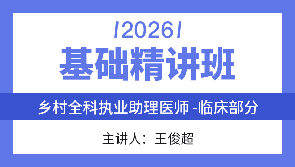 乡村全科执业助理医师：临床部分【基础精讲班】-王俊超