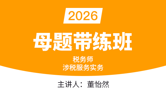 涉税服务实务【母题带练班】-董怡然